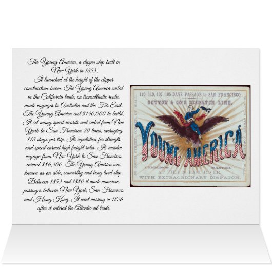 Clipper Ship Young America 2 1853 (Innenansicht Horizontal (Oben))