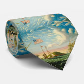 Clipper Ships Boston Hafen 1800er Krawatte (Gerollt)