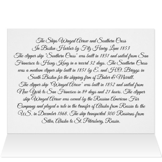 Clipper Ships Fitz Henry Lane 1853 (Innenansicht Horizontal (Oben))