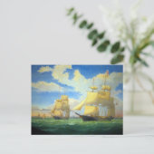 Clipper Ships Fitz Henry Lane 1853 Postkarte (Stehend Vorderseite)