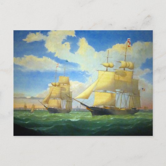 Clipper Ships Fitz Henry Lane 1853 Postkarte (Vorderseite)