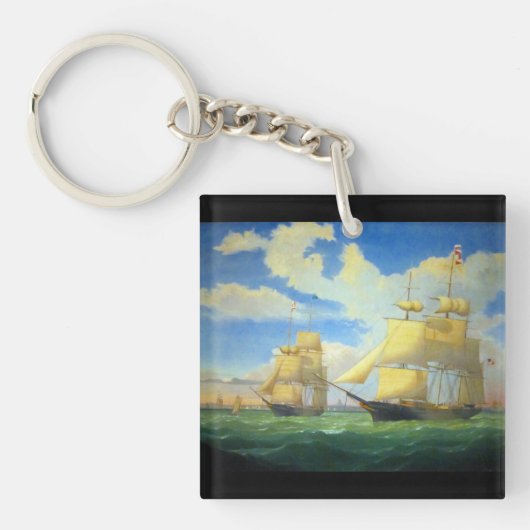 Clipper Ships Fitz Henry Lane 1853 Schlüsselanhänger (Vorderseite)