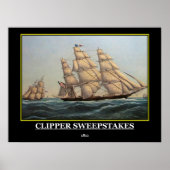 Clipper Sweepstakes 1812 Vintage Poster Print (Vorne)