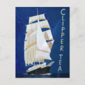 Clipper Tee Vintages Werbeplakat Postkarte (Vorderseite)