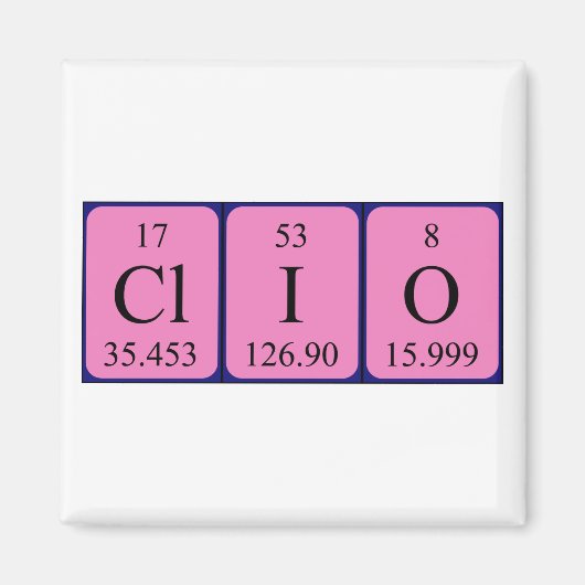 Clipperiodischer Tabellenname-Magnet Magnet (Vorne)