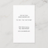 Clippers Mustache Razor Barber Visitenkarte (Rückseite)