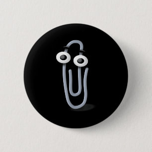 Clippy Büroklammer Lustiger Meme-Seitennotiz  Button