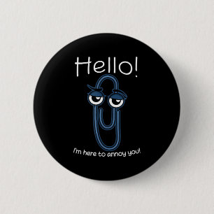 Clippy Büroklammer Lustiges Meme Seite Notiz Sarka Button