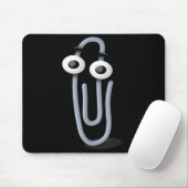 Clippy Büroklammer Lustiges Meme-Seitennotiz Mousepad (Mit Mouse)