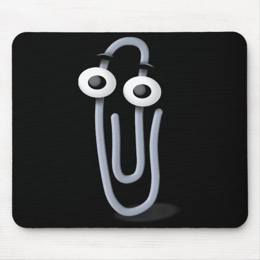 Clippy Büroklammer Lustiges Meme-Seitennotiz Mousepad (Vorne)