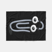 Clippy Paper Clip Funny Meme Page Note  Fleecedecke (Vorderseite (Horizontal))