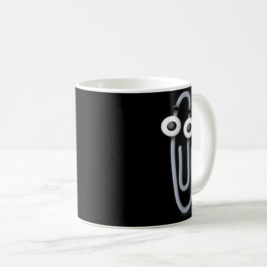 Clippy Paper Clip Funny Meme Page Note Kaffeetasse (VorderseiteRechts)