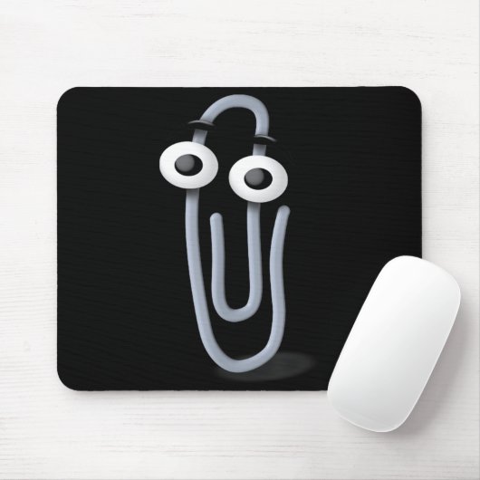 Clippy Paper Clip Funny Meme Page Note  Mousepad (Mit Mouse)