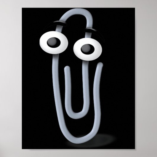 Clippy Paper Clip Funny Meme Page Note Poster (Vorne)