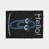 Clippy Paper Clip Funny Meme Page Note Sarcastic  Fleecedecke (Vorderseite (Horizontal))