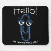 Clippy Paper Clip Funny Meme Page Note Sarcastic  Mousepad (Vorne)