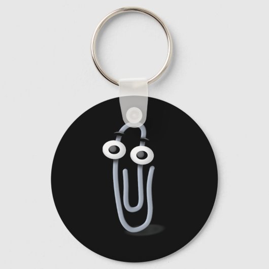 Clippy Paper Clip Funny Meme Page Note Schlüsselanhänger (Vorderseite)