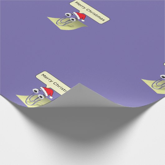 Clippy wünscht Ihnen frohe Weihnachten Geschenkpapier (Ecke)