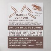 Clips, Büromaterial, Büromaterial, Stationer Poster (Vorne)