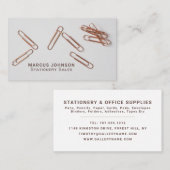 Clips, Büromaterial, Büromaterial, Stationer Visitenkarte (Vorne/Hinten)