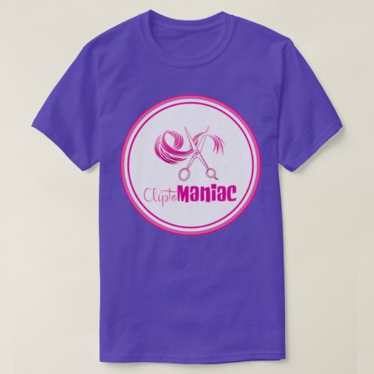 CliptoMANIAC rosa T-Shirt (Design vorne)