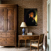 Clique - Regal afrocentric Portrait Artwork Leinwanddruck