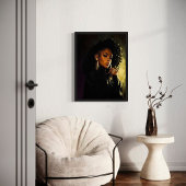 Clique - Regal afrocentric Portrait Artwork Leinwanddruck