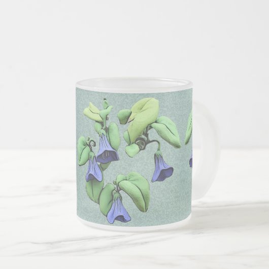 Clitoria ternatea - Blue Darwin Pea Mattglastasse (VorderseiteRechts)