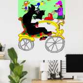 Clive Scottie auf einem Fahrrad Poster (Heimbüro)