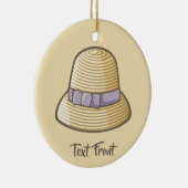 Cloche Hat Beige Keramik Ornament (Rechts)