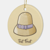 Cloche Hat Beige Keramik Ornament (Links)