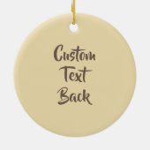 Cloche Hat Beige Keramik Ornament (Hinten)