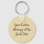 Cloche Hat Beige Schlüsselanhänger (Rückseite)