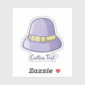 Cloche Hat Lilac Aufkleber (Blatt)