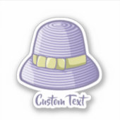 Cloche Hat Lilac Aufkleber (Vorderseite)