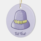 Cloche Hat Lilac Keramik Ornament (Links)