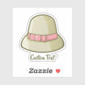 Cloche Hat Yellow Aufkleber (Blatt)