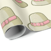 Cloche Hat Yellow Geschenkpapier (Rolleneckpunkt)