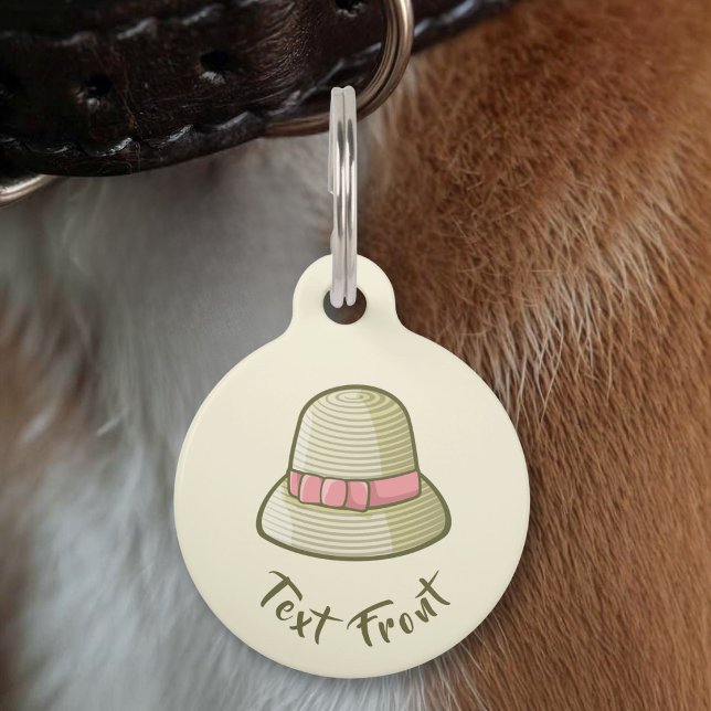 Cloche Hat Yellow Haustiermarke (Von Creator hochgeladen)
