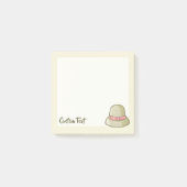 Cloche Hat Yellow Post-it Klebezettel (Vorderseite)