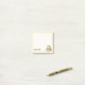 Cloche Hat Yellow Post-it Klebezettel (Auf Schreibtisch)