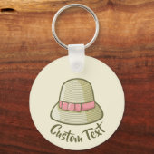 Cloche Hat Yellow Schlüsselanhänger (Vorderseite)