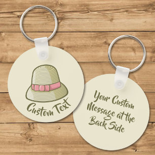 Cloche Hat Yellow Schlüsselanhänger