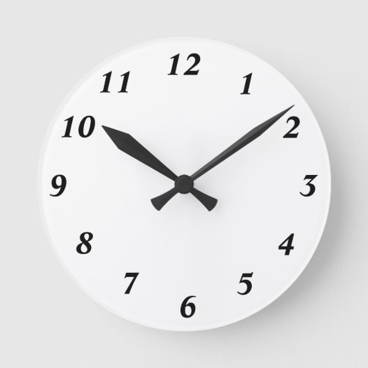 clock 12 Template Runde Wanduhr (Vorderseite)