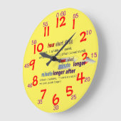CLOCK 1609084 zum Erlernen der Zeit Große Wanduhr (Winkel)