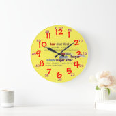 CLOCK 1609084 zum Erlernen der Zeit Große Wanduhr (Zuhause)