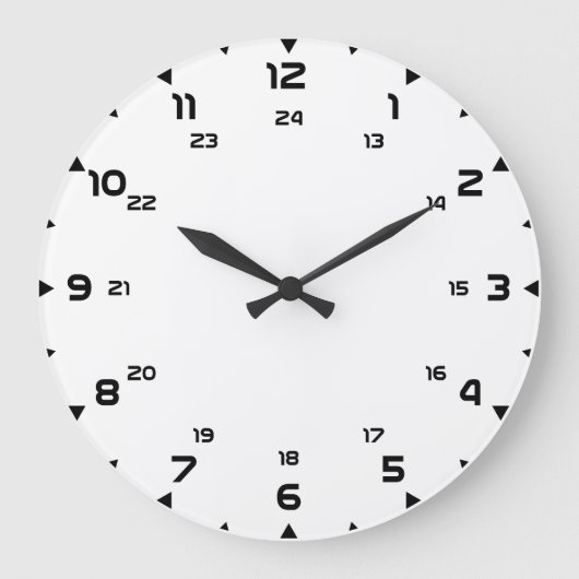 Clock 24h template create your own wall clock-face große wanduhr (Vorderseite)