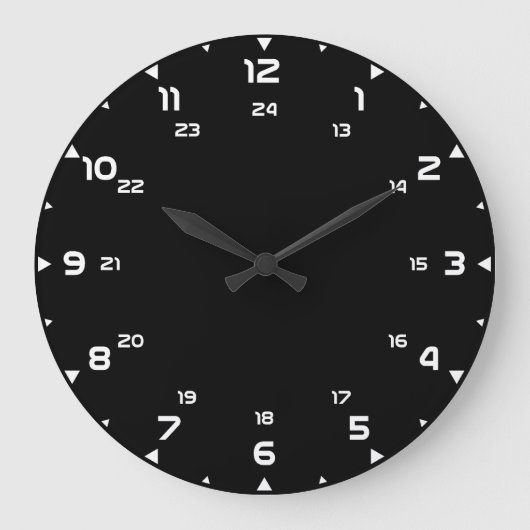 Clock 24h template create your own wall clock-face große wanduhr (Vorderseite)