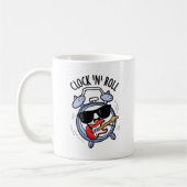 Clock and Roll Funny Rock Puff Kaffeetasse (Links)