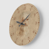 CLOCK - ART, LEONARDO DA VINCI SELF PROTRAIT GROßE WANDUHR (Winkel)